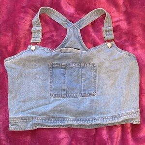 Misguided Overall crop top